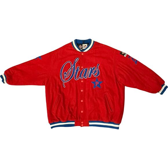 Vintage Philly Stars Red Blue Baseball Negro Leagues Wool Letterman Jacket 6XL - Picture 12 of 14